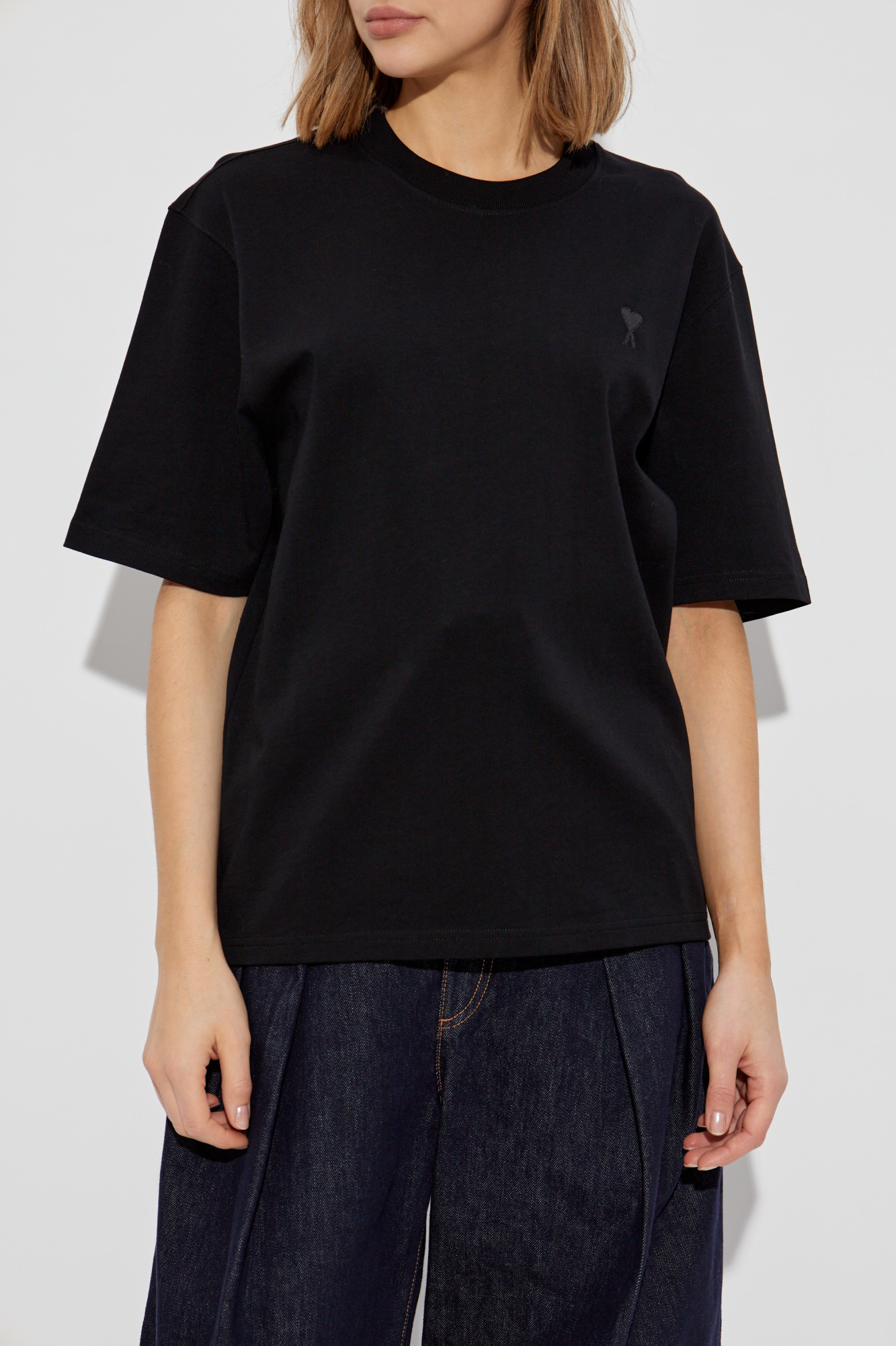 Tシャツ・カットソー Ami Alexandre Mattiussi Viscose Blend Shirt AMI Alexandre Mattiussi ALEXANDRE MATTIUSSI アミパリス T
